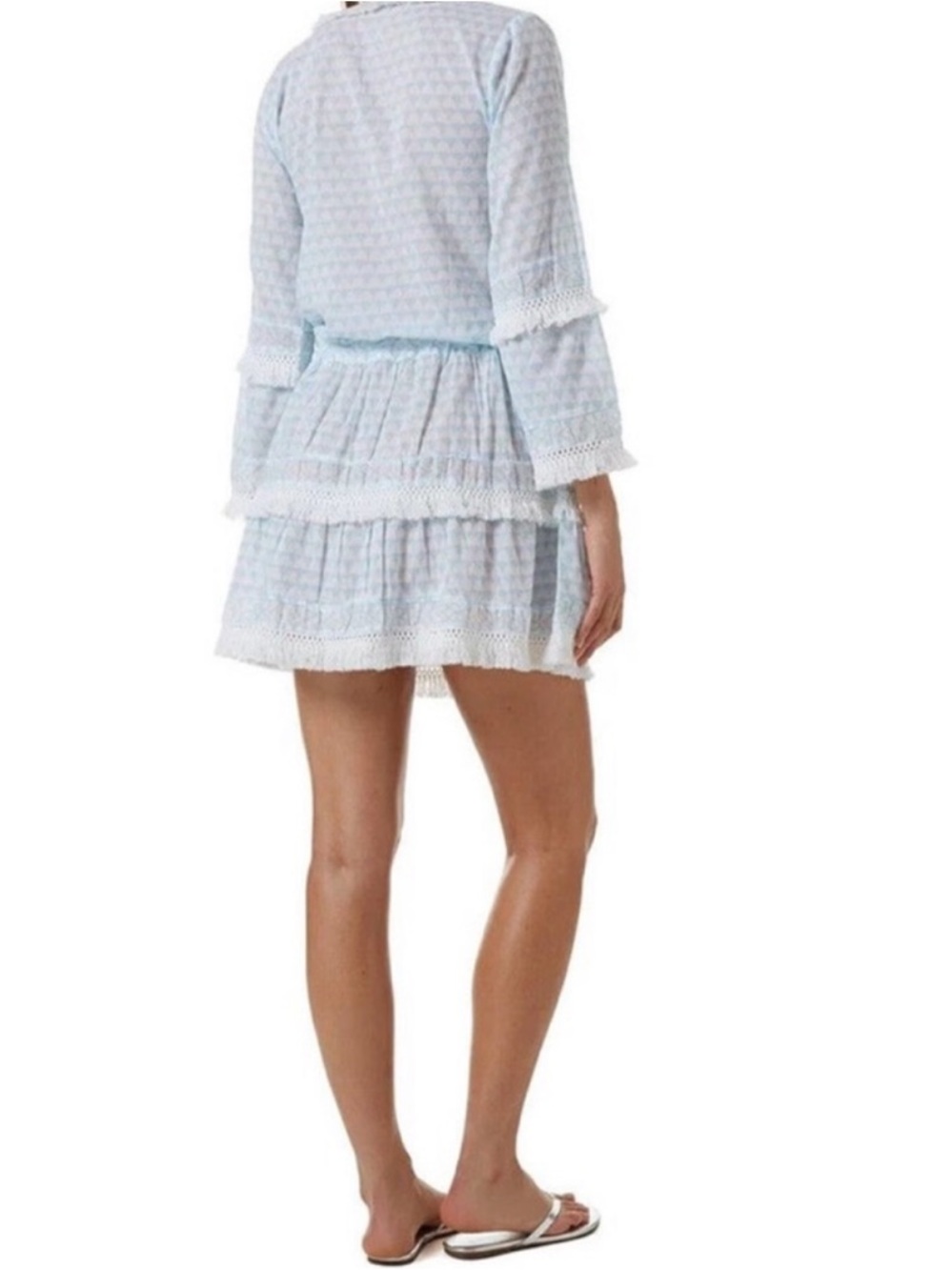 Melissa Odabash Claudia Riveria Celest teal tunic dress swim cover up NWT - Picture 4 of 9